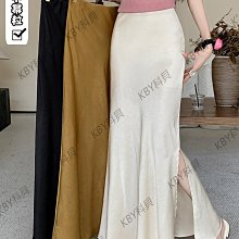 冰絲提花包臀半身裙女夏季2024年新款貴夫人名媛氣質中長款魚尾裙-kby科貝 歷史價格詳細信息