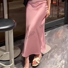 粉色冰絲醋酸緞面扎染闊腿褲女夏季新款高腰垂感直筒拖地休閒褲子 歷史價格詳細信息