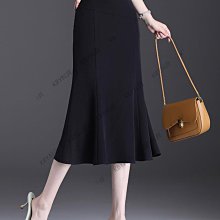 冰絲魚尾裙女氣質中長裙子時尚春夏季高級感夏半身裙緞面醋酸修身-KBY科貝 歷史價格詳細信息