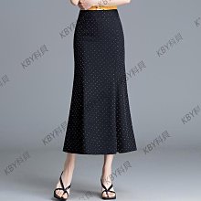 冰絲魚尾裙女氣質中長裙子時尚春夏季高級感夏半身裙緞面醋酸修身-KBY科貝 歷史價格詳細信息