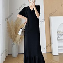 黑色針織連衣裙女寬松庶肚打底裙秋冬大碼內搭毛衣裙過膝長裙子超長裙-雅閣精品 歷史價格詳細信息