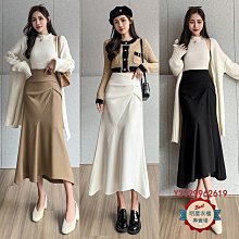 明星衣櫃=高級質感輕熟風緞面高腰百搭休閑半身裙 歷史價格詳細信息