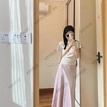 粉色冰絲醋酸緞面扎染闊腿褲女夏季新款高腰垂感直筒拖地休閒褲子 歷史價格詳細信息