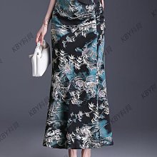 冰絲魚尾裙女氣質中長裙子時尚春夏季高級感夏半身裙緞面醋酸修身-KBY科貝 歷史價格詳細信息