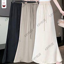 冰絲醋酸闊腿褲女夏季薄款高腰垂感寬鬆防曬抓花緞面休閒直筒褲子 歷史價格詳細信息