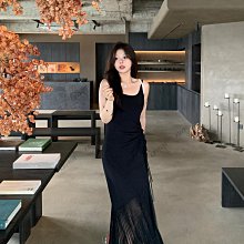 筋腳趾純欲風冰絲人魚吊帶裙女夏抽繩拼接魚尾性感優雅氣質連衣裙-KBY科貝 歷史價格詳細信息