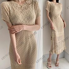 【魚魚】鏤空針織沙灘罩衫性感開叉防曬衣比基尼泳衣外搭連 歷史價格詳細信息