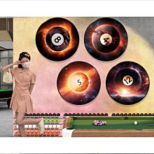 桌球室掛畫撞球館俱樂部斯諾克撞球廳裝飾畫簡約創意英式九球壁畫 歷史價格詳細信息