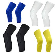 籃球護膝運動護具蜂窩防撞護膝蓋男跑步訓練護腿套女兒童專業裝備 歷史價格詳細信息