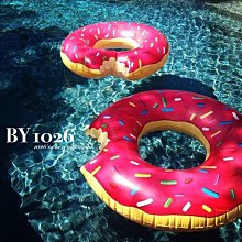 ++1026++歐美 休閒度假海邊沙灘泳池 超大草莓巧克力甜點甜甜圈 加大款充氣浮圈救生圈 造型戲水游泳圈 價格比較,價格查詢,歷史價格詳細信息