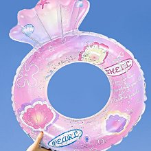 貝殼游泳圈兒童寶寶坐圈腋下ins網紅幼兒小孩透明座圈浮力救生圈-奇點家居 歷史價格詳細信息