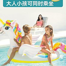 INTEX成人水上坐騎火烈鳥游泳圈加厚浮床浮排兒童充氣玩具獨角獸 歷史價格詳細信息