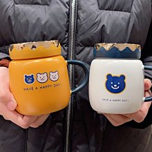 ins陶瓷馬克杯情侶杯創意帶蓋勺杯子牛奶咖啡杯辦公室家用喝水杯 歷史價格詳細信息