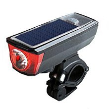 自行車燈前燈太陽能充電喇叭燈單車夜騎強光手電筒山地車騎行裝備自行車燈 車前燈 車尾燈 剎車燈 警示燈 歷史價格詳細信息