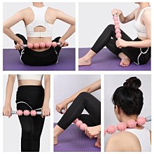 刺猬球肌肉按摩棒三球狼牙筋膜棒放松滾軸瑜伽按摩滾輪五球瑜伽棒 歷史價格詳細信息