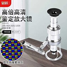 40倍 高清高倍放大鏡 帶刻度光學金屬玻璃鏡片 LED圓筒放大鏡 台式便攜光寫鏡片 歷史價格詳細信息