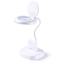 高亮度LED臺式放大鏡燈 360度旋轉維修放大鏡燈 化妝美甲美睫工作放大鏡燈 摺疊便攜式護眼閱讀學習檯燈P6974 歷史價格詳細信息