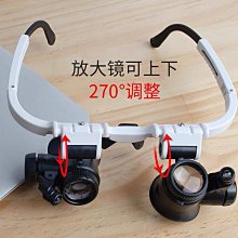 眼鏡式放大鏡 鐘錶維修 電子加工 帶照明led燈 頭戴眼鏡式 閱讀 LED燈 放大鏡 眼鏡型 看書看報 維修 歷史價格詳細信息