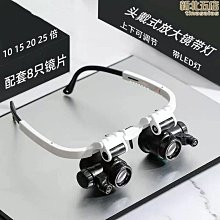 頭戴放大鏡種睫毛美睫師專用帶燈放大器擠黑頭挑粉刺眼-鏡專業級 歷史價格詳細信息