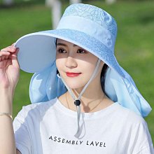 遮陽帽夏季採茶防曬帽女遮臉面罩防紫外線太陽帽子騎車幹活女款 歷史價格詳細信息