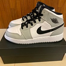 Nike Air Jordan 1 Mid 灰 白 黑 煙灰 Smoke Grey 男鞋 零碼福利品 【ACS】 歷史價格詳細信息