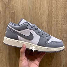 【代購】Air Jordan 1 Low "Vintage Grey"  復古灰 白灰 高幫百搭運動鞋554724-135男鞋 歷史價格詳細信息