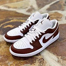 【代購】Air Jordan 1 Low 酒紅 銀鉤 復古休閒百搭滑板鞋553558-615 男女鞋 歷史價格詳細信息