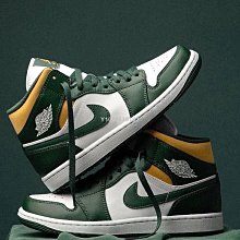 NIKE AIR JORDAN 1 MID 黃蜂隊 湖藍 休閒運動籃球鞋 男女鞋 554724-415 歷史價格詳細信息