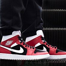 【NIKE】AIR JORDAN 1 MID 男鞋 籃球鞋 黑白紅-DQ8426106 歷史價格詳細信息