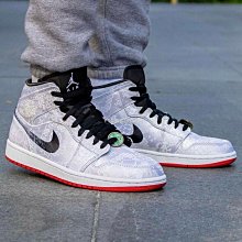 【酷E潮鞋店】Air Jordan 1 Mid 喬丹 小閃電 白寶藍 高幫百搭運動鞋DD6834 402 歷史價格詳細信息
