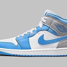 【酷E潮鞋店】Air Jordan 1 Mid 喬丹 小閃電 白寶藍 高幫百搭運動鞋DD6834 402 歷史價格詳細信息