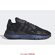 ADIDAS NITE JOGGER 黑熒光黃 三葉草 反光 休閒運動慢跑鞋 男女鞋 FE1958 歷史價格詳細信息