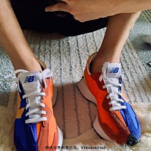 NEW BALANCE 327 藍橘黃 陰陽 大N 麂皮 復古 休閒 慢跑鞋 NB327 男女鞋 歷史價格詳細信息