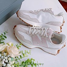 NEW BALANCE 327 粉紅 粉白 大N 麂皮 復古 休閒 慢跑鞋 NB327 女鞋 歷史價格詳細信息