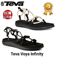 Teva 涼鞋 Voya Infinity 女鞋 黑 彈性鞋繩 記憶鞋床 超輕量 耐磨 外出 羅馬鞋 1019622BLK 歷史價格詳細信息