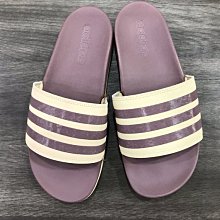 adidas 拖鞋 Adilette Comfort 女鞋 紫 米白 柔軟 Q彈 愛迪達 H03621 歷史價格詳細信息