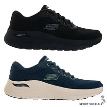 Skechers Arch Fit 黑藍 厚底 避震 慢跑鞋 女款 NO.J0895【新竹皇家 128301BKAQ 】 歷史價格詳細信息