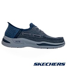 Skechers Arch Fit Motley [205203NVY] 男 休閒鞋 帆船鞋 套入款 馬克縫 帆布 深藍 歷史價格詳細信息
