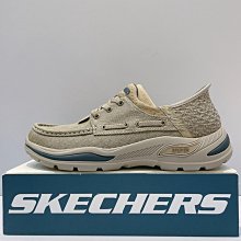 Skechers Arch Fit Motley [205203NVY] 男 休閒鞋 帆船鞋 套入款 馬克縫 帆布 深藍 歷史價格詳細信息