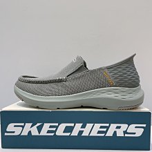 Skechers 灰色 專利鞋墊 避震 緩衝 套入式 健走鞋 男款 NO.B2159【新竹皇家 216183CCNV】 歷史價格詳細信息