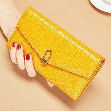 錢夾黃色招財錢包百搭2022長款女新款手拿包簡約時尚皮夾子女式潮,特價新店促銷 歷史價格詳細信息