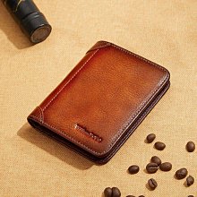 締造錢包男士2023新款紋頭層牛皮錢夾短款皮夾復古卡錢包簡約橫款 歷史價格詳細信息