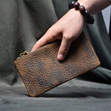 瘋馬皮頭層牛皮簡潔皮夾  短夾 超薄迷你小錢包 男短款 男【阿牛百貨】 歷史價格詳細信息