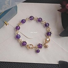 轉運手串 招桃花手串   天然紫水晶6m多圈多層手鏈紫水晶三圈紫色水晶手串女生日禮物飾品。 歷史價格詳細信息