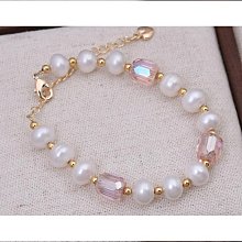 天然淡水珍珠手&amp;#x0932c;女 海藍寶海之淚極光手串7-8m手工編織手飾925銀 歷史價格詳細信息