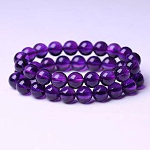 天然烏拉圭紫水晶手鍊 .規格11mm、重35.8g. 顏色鮮豔紫 濃郁的紫色 愛情守護石 紫氣東來！ 歷史價格詳細信息