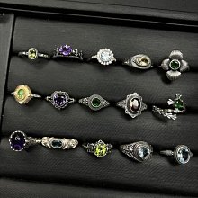 戒指925純銀歐泊石彩色小碎鉆戒指女ins年新款潮小眾設計感食指戒 歷史價格詳細信息