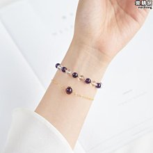 天然紫水晶14K包金珠手鏈手工飾品小眾禮物招財轉運珠女旺運-新店特惠精品  夏季 歷史價格詳細信息