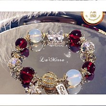 酒紅石榴石手串一圈美麗女性之石水晶飾品本命年生日禮物母親女友 歷史價格詳細信息