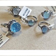 天然海藍寶戒指S925銀女飾主石4 6  潮流-哈囉好物 歷史價格詳細信息